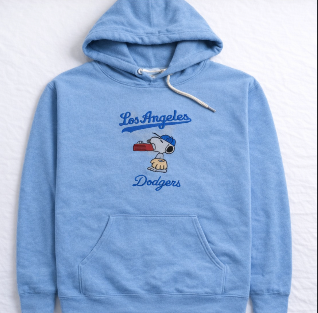 Blue Snoopy Dodgers Embroidered Sweatshirt