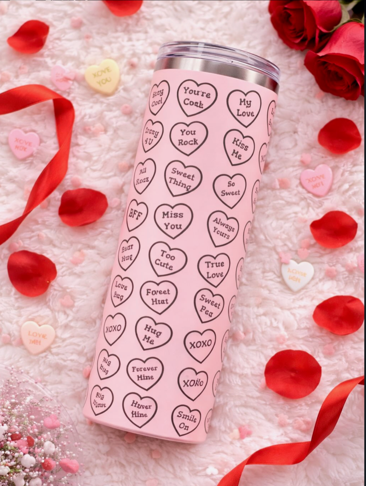 Conversation Hearts Tumbler